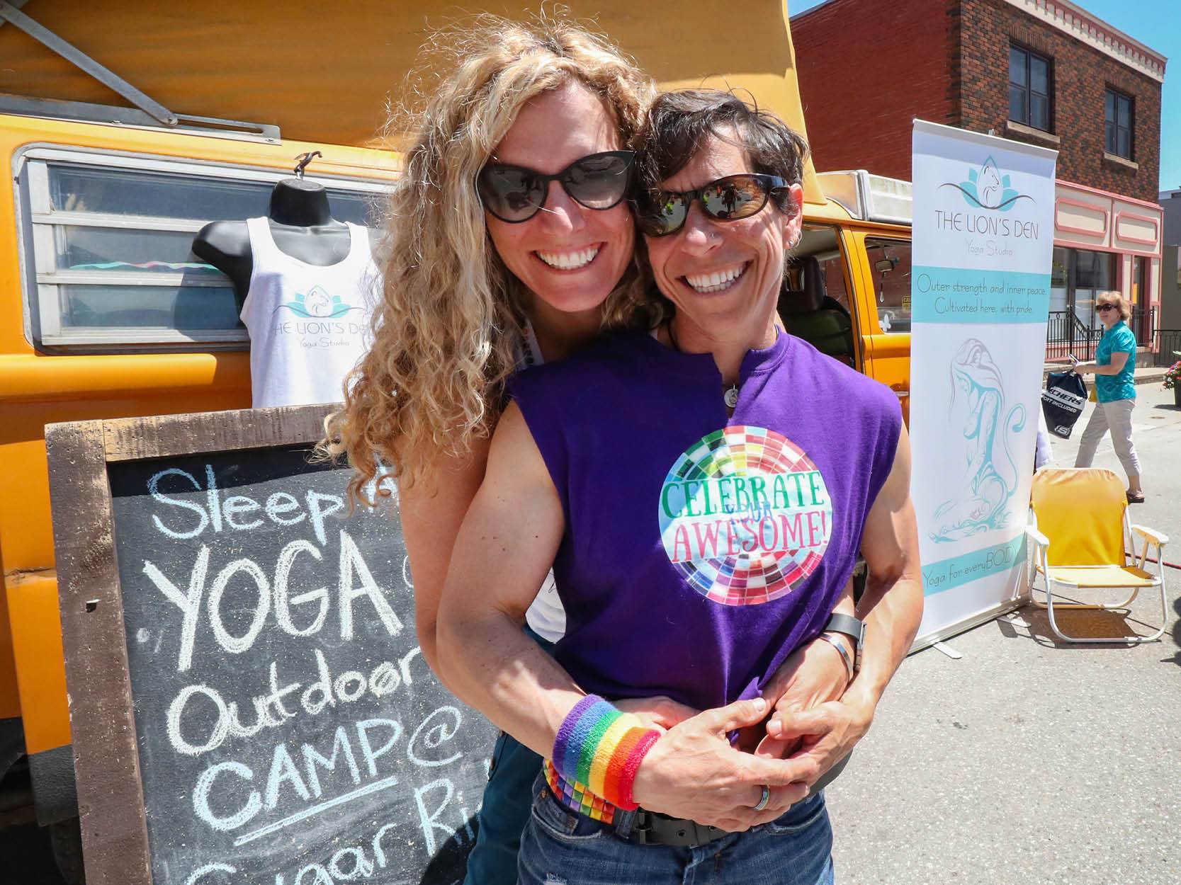Two women at a festival